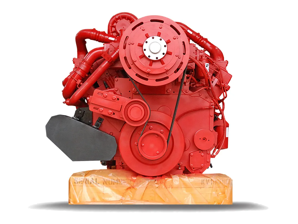 Cummins QSK60 engine on a shipping pallet