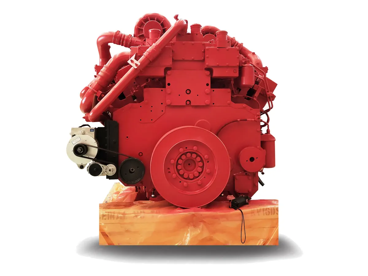 Cummins QSK60 engine on a shipping pallet